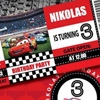 Race Cars προσκλητήρια για πάρτυ